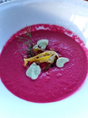 Soup at Vegan Agrivilla I Pini in San Gimignano