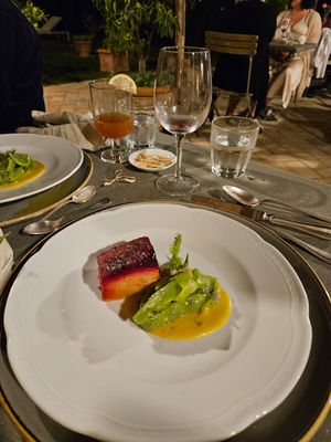 Main course at Vegan Agrivilla I Pini in San Gimignano