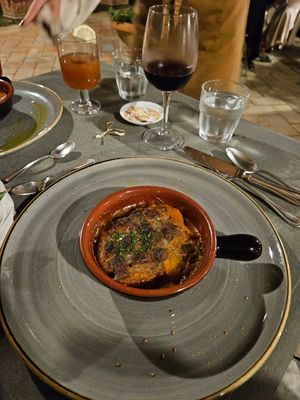 Pumpkin gratin (was my favorite) tasted very good at Vegan Agrivilla I Pini in San Gimignano