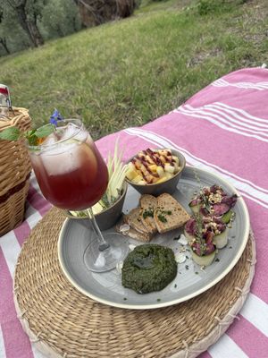 Picnic  at Vegan Agrivilla I Pini in San Gimignano
