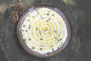 Vegan lunch and dinner at the organic restaurant i pini in Tuscany.  at Vegan Agrivilla I Pini in San Gimignano