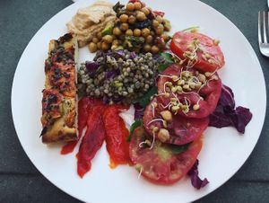 Lunch  at Vegan Agrivilla I Pini in San Gimignano