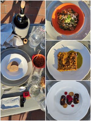 Dinner at Vegan Agrivilla I Pini in San Gimignano