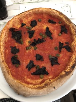 Vesuvio pizza  at La Taverna di Pulcinella in Pisa