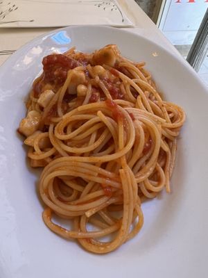 Pasta with vegan cheese   at La Taverna di Pulcinella in Pisa