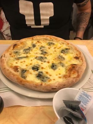 Vegan four cheese  at La Taverna di Pulcinella in Pisa