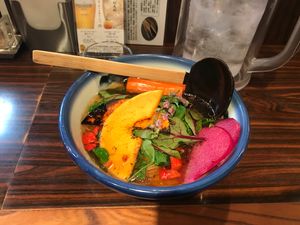 Vegan “rainbow vegetable” ramen at Afuri - Shibuya in Tokyo