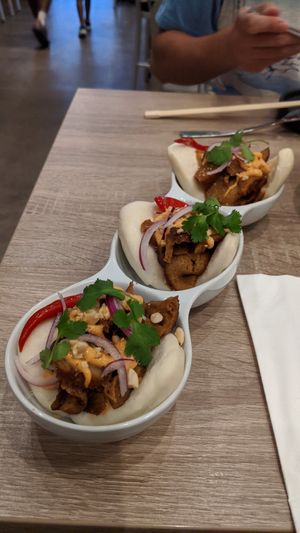 The bao was my absolute favorite.. at Beyond Sushi in New York City