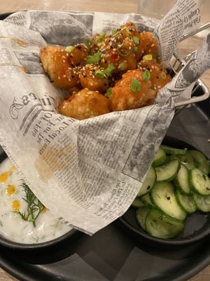 Spicy cauliflower perfection! at Beyond Sushi in New York City