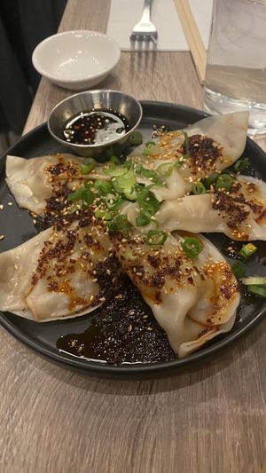 Ground beef dumpling  at Beyond Sushi in New York City