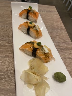 Zalmon Sushi 🍣 Vegan   at Beyond Sushi in New York City