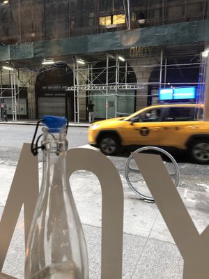 The view outside the window   at Beyond Sushi in New York City