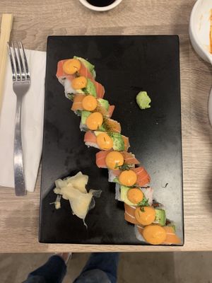 Rainbow roll  at Beyond Sushi in New York City