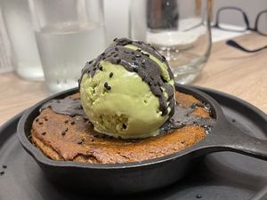 Black Sesame Avocado Cookie   at Beyond Sushi in New York City