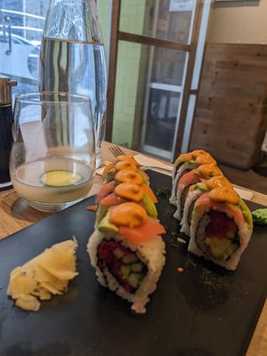 Rainbow Roll at Beyond Sushi in New York City