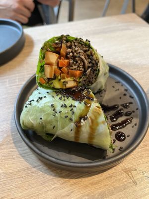 Tofu wrap appetizer  at Beyond Sushi in New York City