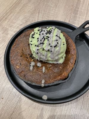 Black sesame avocado cookie  at Beyond Sushi in New York City