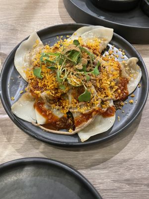 Shiitake dumplings   at Beyond Sushi in New York City