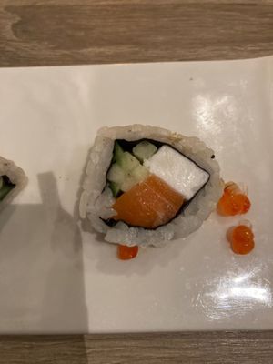 Philadelphia roll at Beyond Sushi in New York City