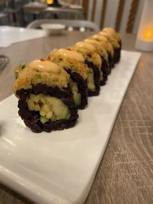 Spicy mang roll #Veganuary at Beyond Sushi in New York City