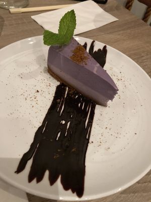 Cashew cheesecake - delicious  at Beyond Sushi in New York City