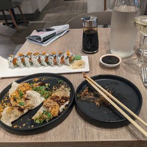 Absolutely delicious choices from the lunch menu! 💚😋🗽🇺🇸🎉 at Beyond Sushi in New York City