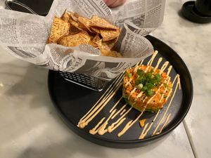 Spicy Salmon Tartare ($18) at Beyond Sushi in New York City