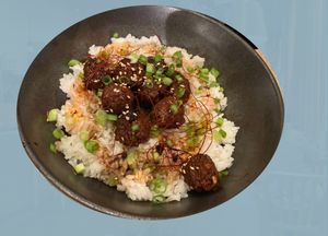 "Meatball" dish at Beyond Sushi in New York City