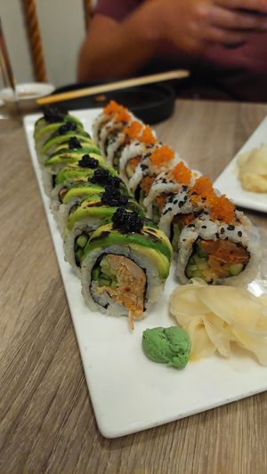 Charred Avocado and Spicy "Tuna" at Beyond Sushi in New York City