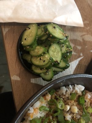 Picked cucumber cold dish   at Beyond Sushi in New York City