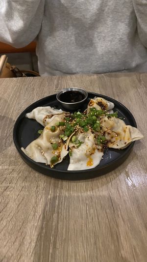 Beef dumplings  at Beyond Sushi in New York City