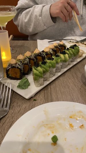 Sweet tree roll, toasted avocado roll  at Beyond Sushi in New York City
