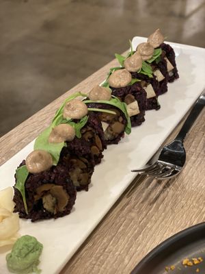 Mighty mushroom roll  at Beyond Sushi in New York City