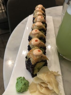 Spicy mango roll  at Beyond Sushi in New York City