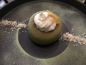 Pandan cake   at Beyond Sushi in New York City