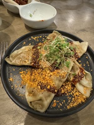 Shiitake truffle dumplings - also very good  at Beyond Sushi in New York City