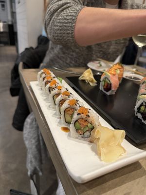 Spicy tuna roll  at Beyond Sushi in New York City