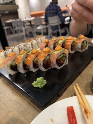 Rainbow roll   at Beyond Sushi in New York City