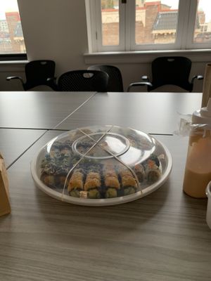 catering platter: maki rolls  at Beyond Sushi in New York City