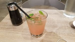 Watermelon lemonade at Beyond Sushi in New York City