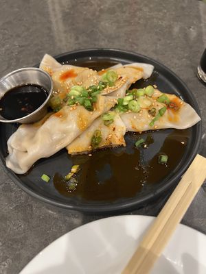 Ginger beef dumplings  at Beyond Sushi in New York City