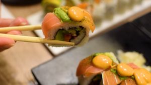 Vegan sushi 😍🫰🏿 at Beyond Sushi in New York City