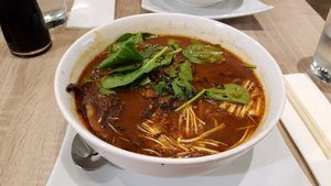 Mushroom soup at Beyond Sushi in New York City