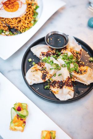Ginger Beef Dumplings  at Beyond Sushi in New York City