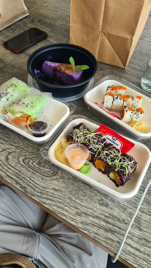 Sushis, rolls and cheesecake at Beyond Sushi in New York City