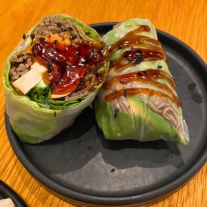 Nutty buddy roll  at Beyond Sushi in New York City