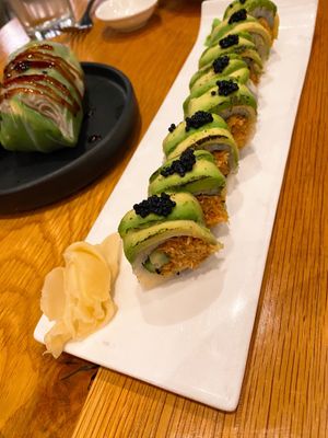 Charred avocado roll   at Beyond Sushi in New York City