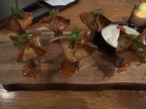 Vegan Crab cakes   at Beyond Sushi in New York City