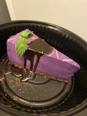 Ube Cheesecake , carry out 😋😍  at Beyond Sushi in New York City