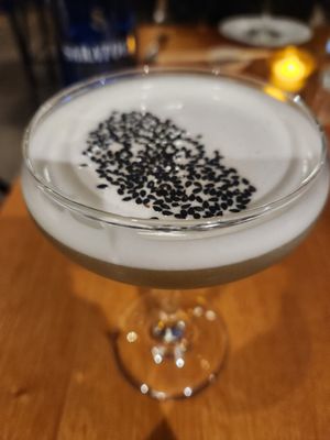 Infinity and beyond cocktail at Beyond Sushi in New York City